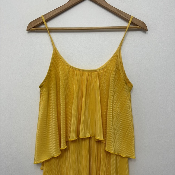 Alexis Yellow Pleated Spaghetti Strap Dress Size XS - Picture 6 of 6